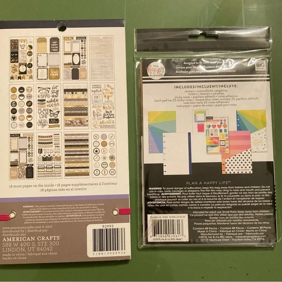 SOLD The Happy Planner Motivational Sticker Book - Gold and Pink Accents - Picture 2 of 9